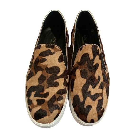 Cole Haan Grandpro Spectator 2.0 Genuine Calf Hair Slip On in Camo size 7 - Picture 1 of 8